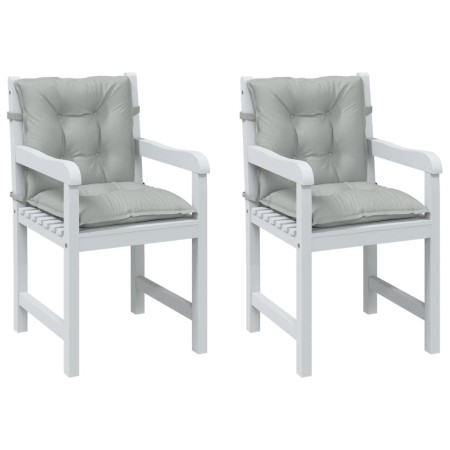 Cojines para silla respaldo bajo 2 ud tela gris claro melange de vidaXL, Cojines para sillas y sofás - Ref: Foro24-4002379, P...