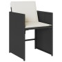 Set de comedor de jardín 9 pzas y cojines ratán sintético negro de vidaXL, Conjuntos de jardín - Ref: Foro24-3277865, Precio:...