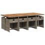 Set comedor jardín 9 pzas y cojines ratán sintético gris de vidaXL, Conjuntos de jardín - Ref: Foro24-3277873, Precio: 587,08...