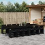 Set comedor de jardín con cojines 13 pzas ratán sintético negro de vidaXL, Conjuntos de jardín - Ref: Foro24-3277890, Precio:...