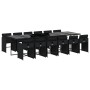 Set comedor de jardín con cojines 13 pzas ratán sintético negro de vidaXL, Conjuntos de jardín - Ref: Foro24-3277890, Precio:...