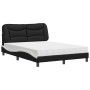 Cama con colchón cuero sintético negro y blanco 120x200 cm de vidaXL, Camas y somieres - Ref: Foro24-3208715, Precio: 393,08 ...