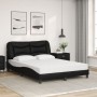 Cama con colchón cuero sintético negro 140x190 cm de vidaXL, Camas y somieres - Ref: Foro24-3208717, Precio: 420,85 €, Descue...