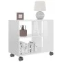 Mesa auxiliar madera contrachapada blanco brillante 70x35x55 cm de vidaXL, Mesas auxiliares - Ref: Foro24-802126, Precio: 47,...