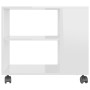 Mesa auxiliar madera contrachapada blanco brillante 70x35x55 cm de vidaXL, Mesas auxiliares - Ref: Foro24-802126, Precio: 48,...
