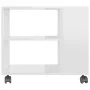 Mesa auxiliar madera contrachapada blanco brillante 70x35x55 cm de vidaXL, Mesas auxiliares - Ref: Foro24-802126, Precio: 47,...