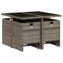 Set comedor jardín 9 pzas y cojines ratán sintético gris de vidaXL, Conjuntos de jardín - Ref: Foro24-3277723, Precio: 443,84...
