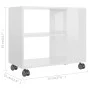 Mesa auxiliar madera contrachapada blanco brillante 70x35x55 cm de vidaXL, Mesas auxiliares - Ref: Foro24-802126, Precio: 47,...