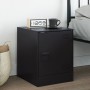 Mesita de noche acero negra 34,5x39x44 cm de vidaXL, Mesitas de noche - Ref: Foro24-841607, Precio: 50,59 €, Descuento: %