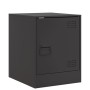 Mesita de noche acero negra 34,5x39x44 cm de vidaXL, Mesitas de noche - Ref: Foro24-841607, Precio: 50,59 €, Descuento: %