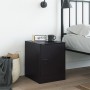 Mesita de noche acero negra 34,5x39x44 cm de vidaXL, Mesitas de noche - Ref: Foro24-841607, Precio: 50,59 €, Descuento: %