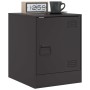 Mesita de noche acero negra 34,5x39x44 cm de vidaXL, Mesitas de noche - Ref: Foro24-841607, Precio: 50,59 €, Descuento: %