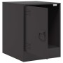 Mesita de noche acero negra 34,5x39x44 cm de vidaXL, Mesitas de noche - Ref: Foro24-841607, Precio: 50,59 €, Descuento: %