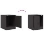 Mesita de noche acero negra 34,5x39x44 cm de vidaXL, Mesitas de noche - Ref: Foro24-841607, Precio: 50,59 €, Descuento: %