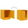 Mesita de noche acero amarillo mostaza 34,5x39x44 cm de vidaXL, Mesitas de noche - Ref: Foro24-841613, Precio: 43,96 €, Descu...
