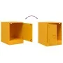 Mesita de noche acero amarillo mostaza 34,5x39x44 cm de vidaXL, Mesitas de noche - Ref: Foro24-841613, Precio: 43,48 €, Descu...