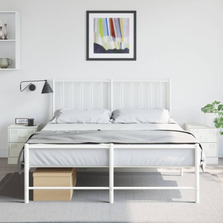 Mesitas de noche 2 unidades acero blanco 34,5x39x44 cm de vidaXL, Mesitas de noche - Ref: Foro24-841630, Precio: 93,41 €, Des...