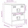 Mesitas de noche 2 unidades acero blanco 34,5x39x44 cm de vidaXL, Mesitas de noche - Ref: Foro24-841630, Precio: 93,41 €, Des...