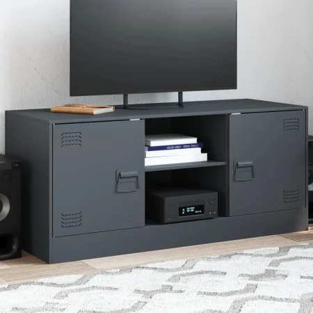 Mueble para TV de acero gris antracita 99x39x44 cm de vidaXL, Muebles TV - Ref: Foro24-841687, Precio: 78,65 €, Descuento: %