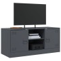 Mueble para TV de acero gris antracita 99x39x44 cm de vidaXL, Muebles TV - Ref: Foro24-841687, Precio: 79,40 €, Descuento: %