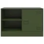 Muebles para TV 2 unidades acero verde oliva 67x39x44 cm de vidaXL, Muebles TV - Ref: Foro24-841700, Precio: 107,46 €, Descue...