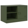 Muebles para TV 2 unidades acero verde oliva 67x39x44 cm de vidaXL, Muebles TV - Ref: Foro24-841700, Precio: 108,51 €, Descue...
