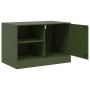 Muebles para TV 2 unidades acero verde oliva 67x39x44 cm de vidaXL, Muebles TV - Ref: Foro24-841700, Precio: 108,51 €, Descue...