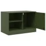 Muebles para TV 2 unidades acero verde oliva 67x39x44 cm de vidaXL, Muebles TV - Ref: Foro24-841700, Precio: 107,46 €, Descue...