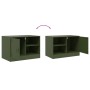 Muebles para TV 2 unidades acero verde oliva 67x39x44 cm de vidaXL, Muebles TV - Ref: Foro24-841700, Precio: 108,51 €, Descue...
