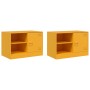 Muebles para TV 2 unidades acero amarillo mostaza 67x39x44 cm de vidaXL, Muebles TV - Ref: Foro24-841698, Precio: 109,11 €, D...