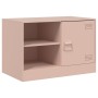Mueble para TV de acero rosa 67x39x44 cm de vidaXL, Muebles TV - Ref: Foro24-841693, Precio: 61,53 €, Descuento: %