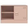 Mueble para TV de acero rosa 67x39x44 cm de vidaXL, Muebles TV - Ref: Foro24-841693, Precio: 61,53 €, Descuento: %