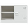 Muebles para TV 2 unidades acero blanco 67x39x44 cm de vidaXL, Muebles TV - Ref: Foro24-841702, Precio: 108,51 €, Descuento: %