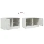 Muebles para TV 2 unidades acero blanco 67x39x44 cm de vidaXL, Muebles TV - Ref: Foro24-841702, Precio: 107,46 €, Descuento: %