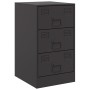 Mesita de noche acero negra 34,5x39x62 cm de vidaXL, Mesitas de noche - Ref: Foro24-841775, Precio: 105,94 €, Descuento: %