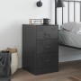 Mesita de noche acero negra 34,5x39x62 cm de vidaXL, Mesitas de noche - Ref: Foro24-841775, Precio: 105,94 €, Descuento: %