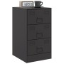 Mesita de noche acero negra 34,5x39x62 cm de vidaXL, Mesitas de noche - Ref: Foro24-841775, Precio: 105,94 €, Descuento: %