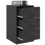 Mesita de noche acero negra 34,5x39x62 cm de vidaXL, Mesitas de noche - Ref: Foro24-841775, Precio: 105,94 €, Descuento: %