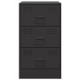 Mesita de noche acero negra 34,5x39x62 cm de vidaXL, Mesitas de noche - Ref: Foro24-841775, Precio: 105,94 €, Descuento: %