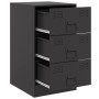 Mesita de noche acero negra 34,5x39x62 cm de vidaXL, Mesitas de noche - Ref: Foro24-841775, Precio: 105,94 €, Descuento: %