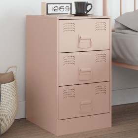Mesita de noche acero rosa 34,5x39x62 cm de vidaXL, Mesitas de noche - Ref: Foro24-841777, Precio: 78,60 €, Descuento: %