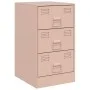 Mesita de noche acero rosa 34,5x39x62 cm de vidaXL, Mesitas de noche - Ref: Foro24-841777, Precio: 77,85 €, Descuento: %