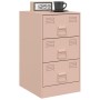 Mesita de noche acero rosa 34,5x39x62 cm de vidaXL, Mesitas de noche - Ref: Foro24-841777, Precio: 78,60 €, Descuento: %