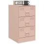 Mesita de noche acero rosa 34,5x39x62 cm de vidaXL, Mesitas de noche - Ref: Foro24-841777, Precio: 77,85 €, Descuento: %