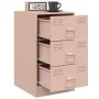 Mesita de noche acero rosa 34,5x39x62 cm de vidaXL, Mesitas de noche - Ref: Foro24-841777, Precio: 77,85 €, Descuento: %