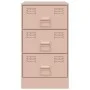 Mesita de noche acero rosa 34,5x39x62 cm de vidaXL, Mesitas de noche - Ref: Foro24-841777, Precio: 77,85 €, Descuento: %