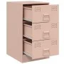 Mesita de noche acero rosa 34,5x39x62 cm de vidaXL, Mesitas de noche - Ref: Foro24-841777, Precio: 77,85 €, Descuento: %