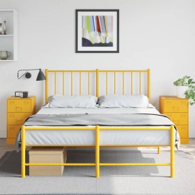 Mesitas de noche 2 uds acero amarillo mostaza 34,5x39x62 cm de vidaXL, Mesitas de noche - Ref: Foro24-841782, Precio: 141,96 ...