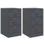 Mesitas de noche 2 unidades gris antracita 34,5x39x62 cm de vidaXL, Mesitas de noche - Ref: Foro24-841780, Precio: 157,68 €, ...