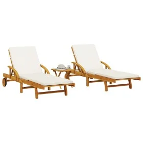 Liegen mit Tisch 2 Einheiten aus massivem Akazienholz von vidaXL, Liegen - Ref: Foro24-3206367, Preis: 486,17 €, Rabatt: %
